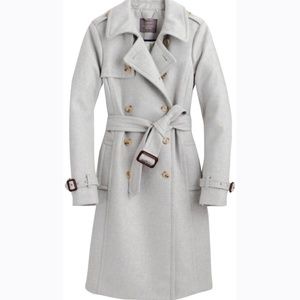 J Crew Wool Cashmere Icon Trench Coat 0P